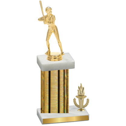 Accented Single Gold Glacier Victory Softball Trophy