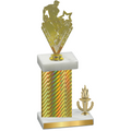 Accented Single Gold Carbon Fiber Victory Rugby Trophy