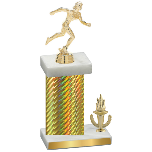 Accented Single Gold Carbon Fiber Victory Running Trophy