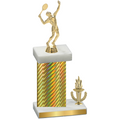 Accented Single Gold Carbon Fiber Victory Tennis Trophy