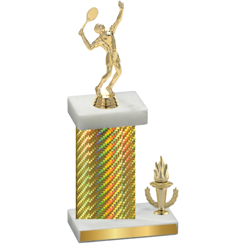 Accented Single Gold Carbon Fiber Victory Tennis Trophy