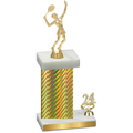 Accented Single Gold Carbon Fiber Year Tennis Trophy