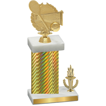 Accented Single Gold Carbon Fiber Victory Tennis Trophy