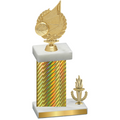Accented Single Gold Carbon Fiber Victory Volleyball Trophy