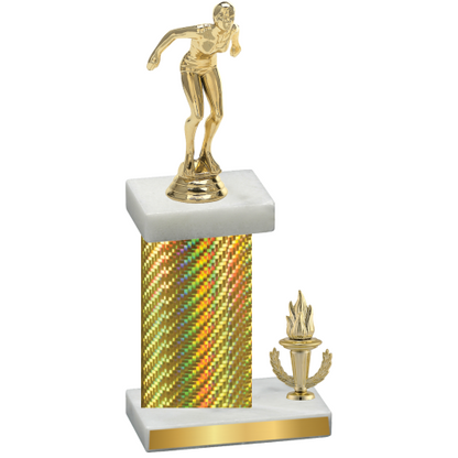 Accented Single Gold Carbon Fiber Victory Tennis Trophy