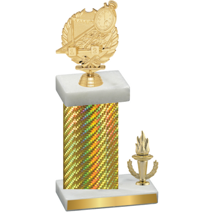 Accented Single Gold Carbon Fiber Victory Swimming Trophy