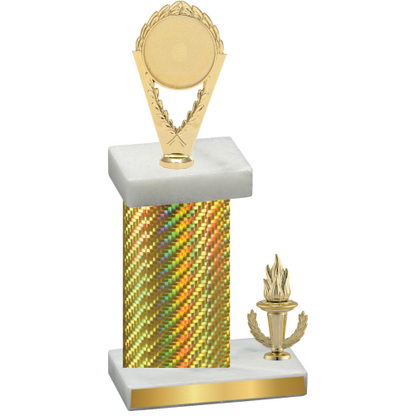 Accented Single Gold Carbon Fiber Victory Insert Trophy