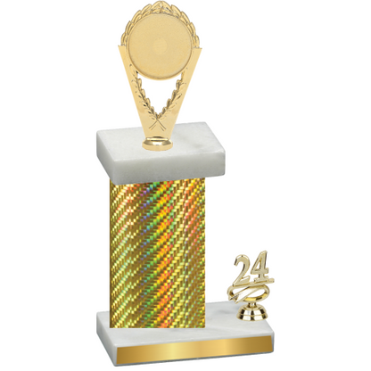 Accented Single Gold Carbon Fiber Year Insert Trophy