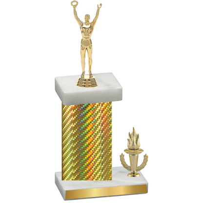 Accented Single Gold Carbon Fiber Victory Victory Trophy