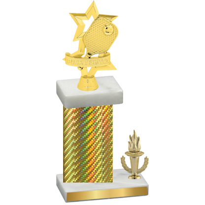 Accented Single Gold Carbon Fiber Victory Pickleball Trophy