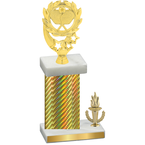 Accented Single Gold Carbon Fiber Victory Pickleball Trophy