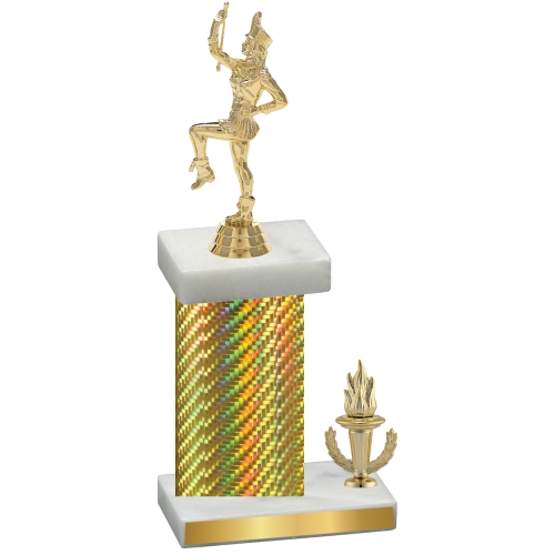 Accented Single Gold Carbon Fiber Victory Majorette Trophy