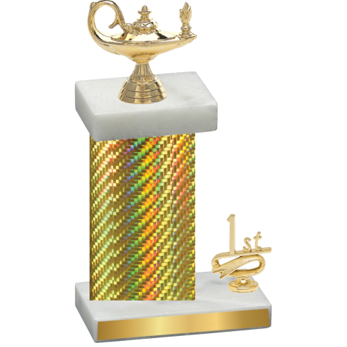 Accented Single Gold Carbon Fiber First Place Academics Trophy