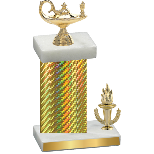 Accented Single Gold Carbon Fiber Victory Academics Trophy