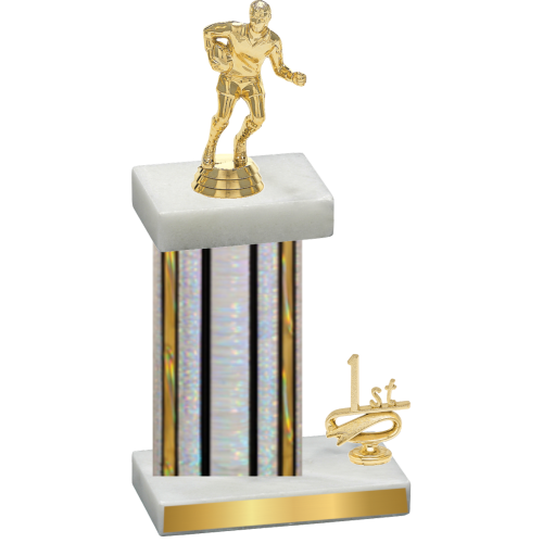 Accented Single Silver Glacier First Place Rugby Trophy