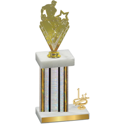 Accented Single Silver Glacier First Place Rugby Trophy