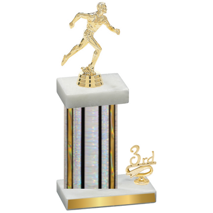 Accented Single Silver Glacier Third Place Running Trophy