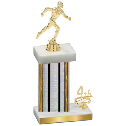 Accented Single Silver Glacier Fourth Place Running Trophy