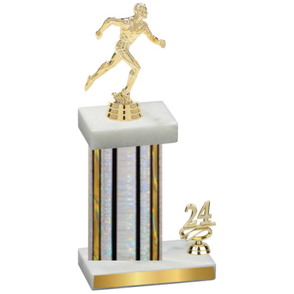 Accented Single Silver Glacier Year Running Trophy