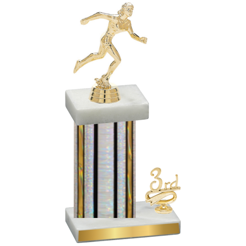 Accented Single Silver Glacier Third Place Running Trophy