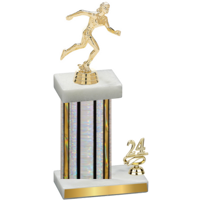 Accented Single Silver Glacier Year Running Trophy