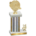 Accented Single Silver Glacier Year Running Trophy