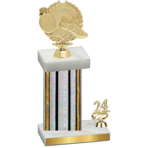 Accented Single Silver Glacier Year Running Trophy