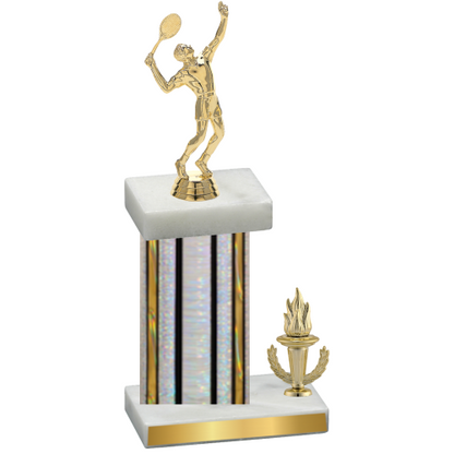 Accented Single Silver Glacier Victory Tennis Trophy