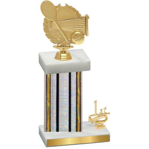 Accented Single Silver Glacier First Place Tennis Trophy