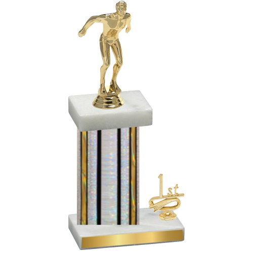 Accented Single Silver Glacier First Place Swimming Trophy