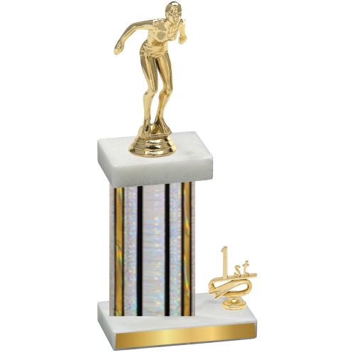 Accented Single Silver Glacier First Place Tennis Trophy