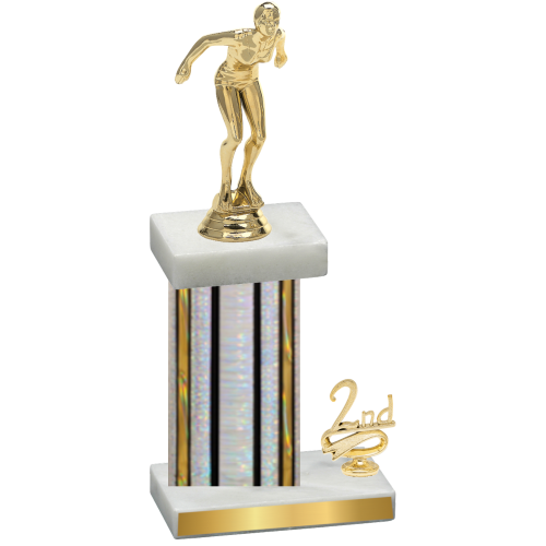 Accented Single Silver Glacier Second Place Tennis Trophy