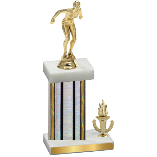 Accented Single Silver Glacier Victory Tennis Trophy