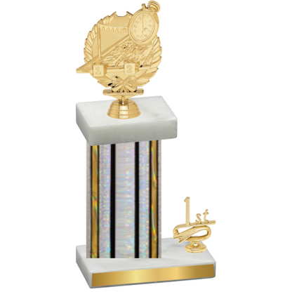 Accented Single Silver Glacier First Place Swimming Trophy