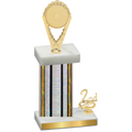 Accented Single Silver Glacier Second Place Insert Trophy