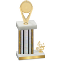 Accented Single Silver Glacier Fourth Place Insert Trophy