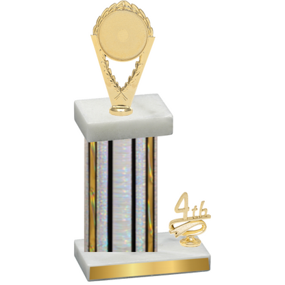 Accented Single Silver Glacier Fourth Place Insert Trophy