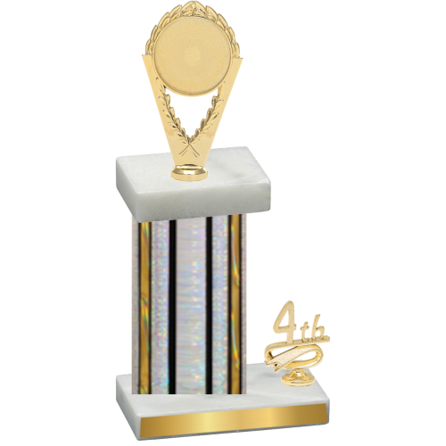 Accented Single Silver Glacier Fourth Place Insert Trophy