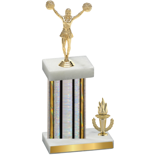 Accented Single Silver Glacier Victory Cheerleading Trophy