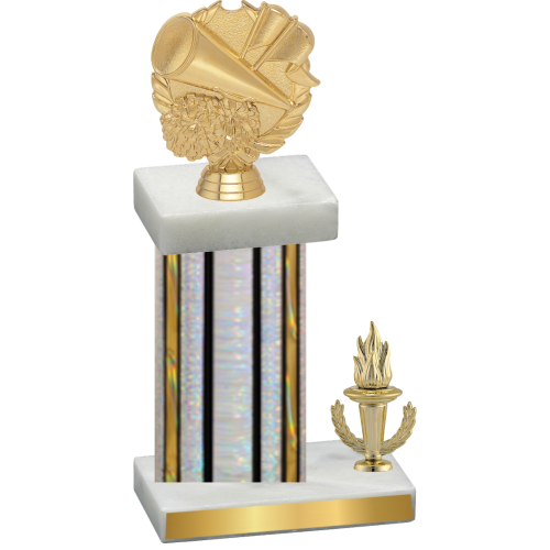Accented Single Silver Glacier Victory Cheerleading Trophy