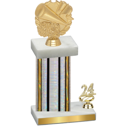 Accented Single Silver Glacier Year Cheerleading Trophy