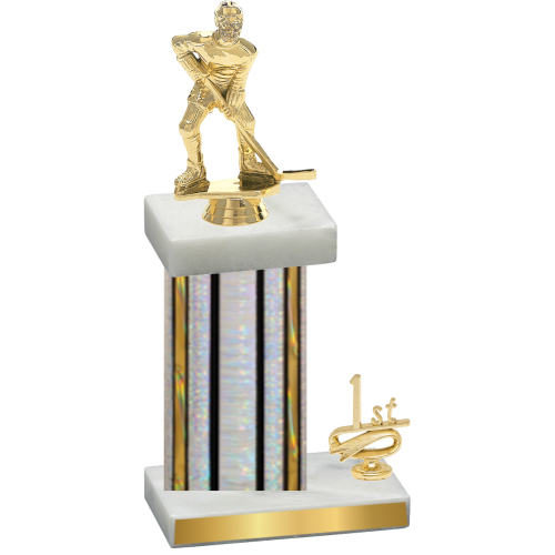 Accented Single Silver Glacier First Place Hockey Trophy