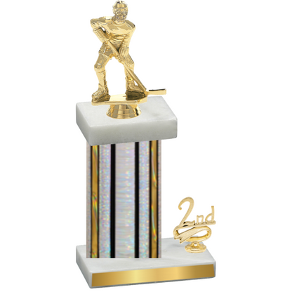 Accented Single Silver Glacier Second Place Hockey Trophy