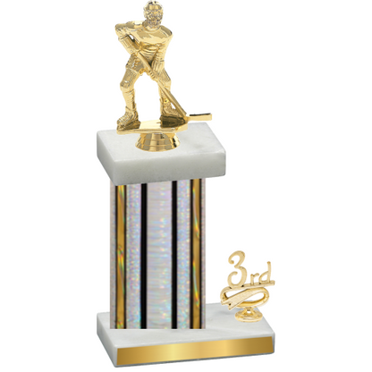 Accented Single Silver Glacier Third Place Hockey Trophy
