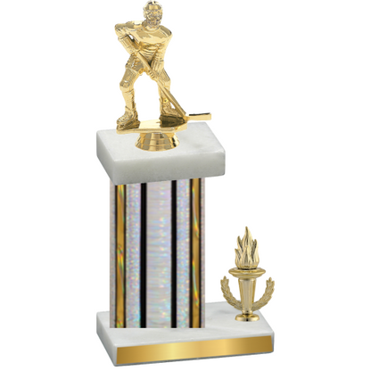 Accented Single Silver Glacier Victory Hockey Trophy