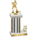 Accented Single Silver Glacier Year Hockey Trophy