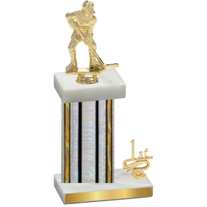 Accented Single Silver Glacier First Place Hockey Trophy