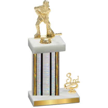 Accented Single Silver Glacier Third Place Hockey Trophy