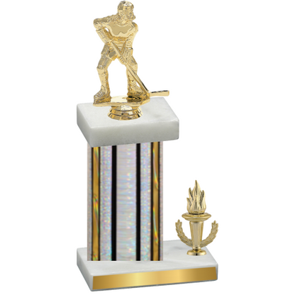 Accented Single Silver Glacier Victory Hockey Trophy