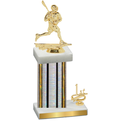 Accented Single Silver Glacier First Place Lacrosse Trophy